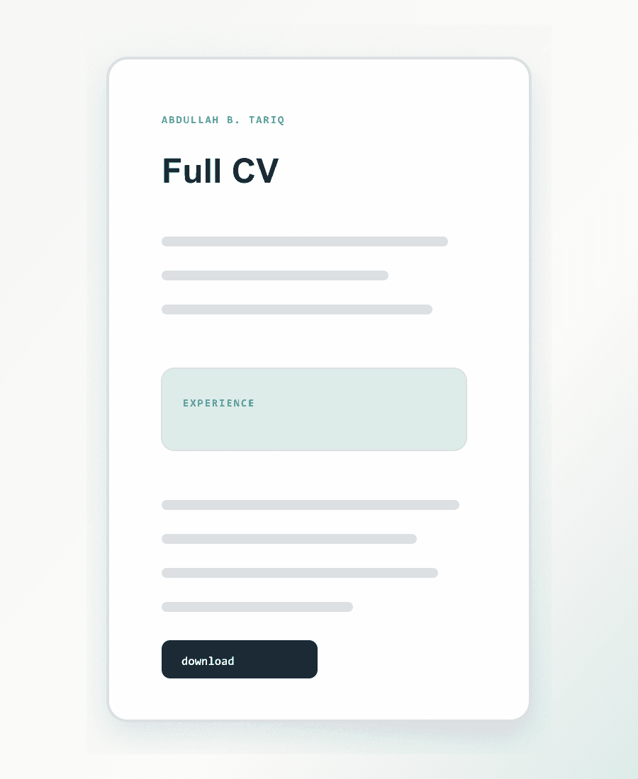 Full CV preview